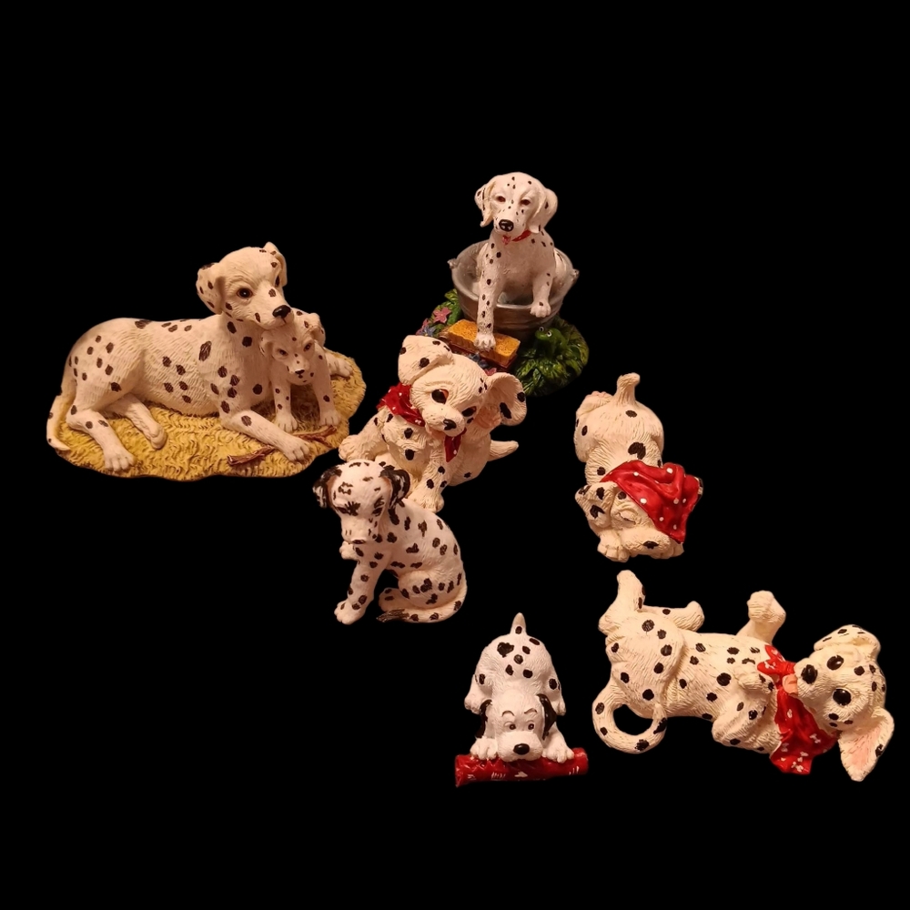 Dalmatian Dog Figurines A Lot Of 7 Different Brands  1992